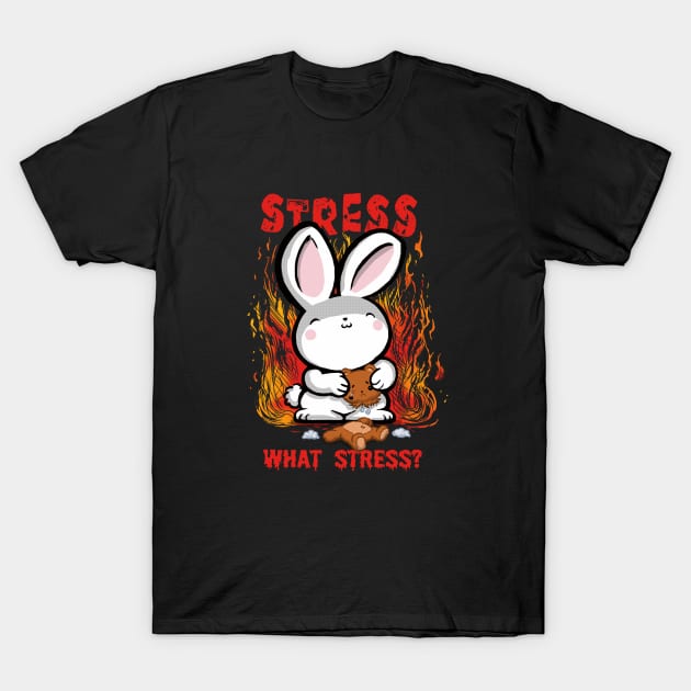 Bunny Stressed T-Shirt by Raging Sockmonkey